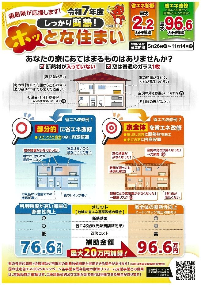福島県省エネルギー住宅改修補助事業リーフレット