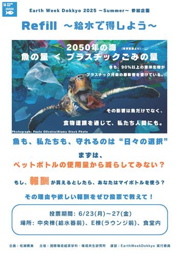 外国語学部英語学科4年生が行う「Refill~給水で得しよう~」