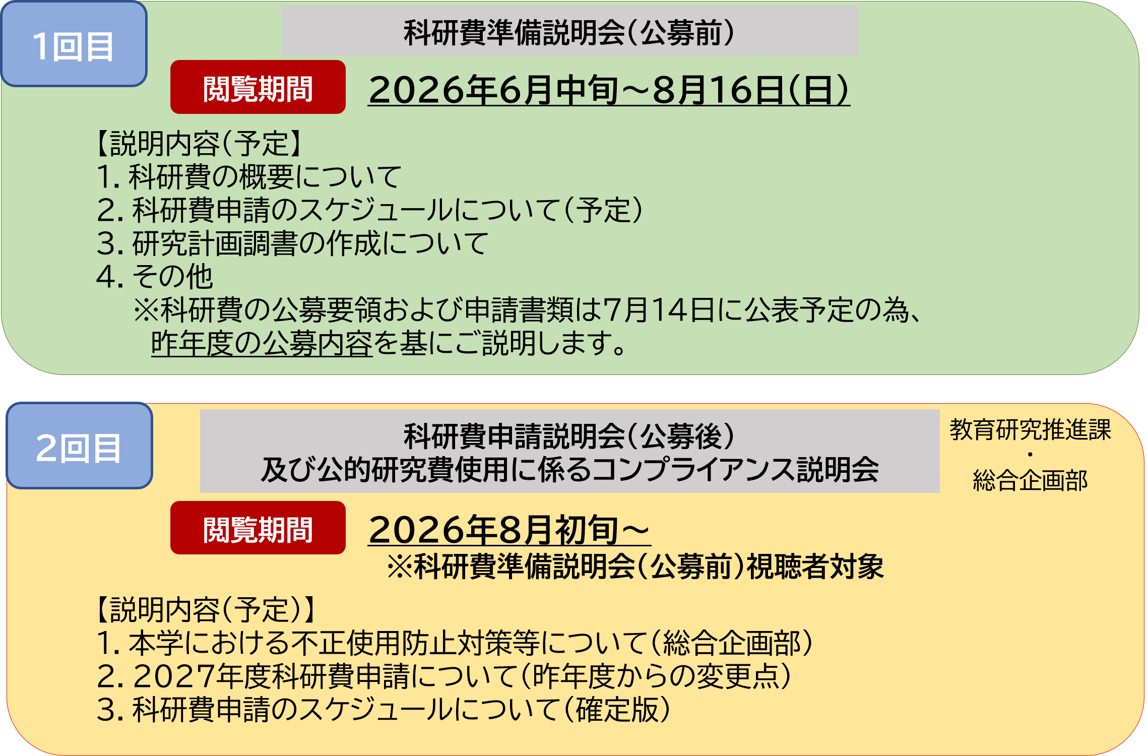 説明会について